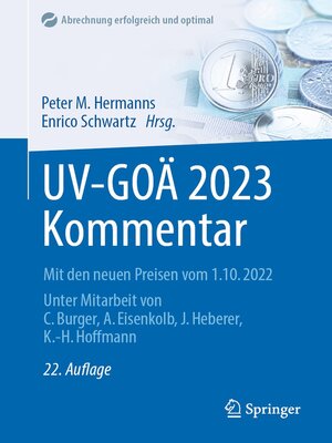 cover image of UV-GOÄ 2023 Kommentar